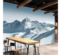 Papier peint panoramique autocollant Des Montagnes Enneigées Et De Belles Rivières - intissé - 300x210cm-Tableaux Muraux Tapisserie Photo Décoration D'intérieur - Pose Facile & Amovible sans Trace