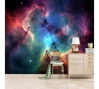 Papier peint panoramique autocollant La Magnificence Mystérieuse De L'espace - intissé - 200x140cm - Tableaux Muraux Tapisserie Photo Style Univers Fantastique - Pose Facile & Amovible sans Trace