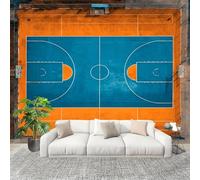 Papier Peint Panoramique Basket-Ball en Plein Air Mural 350x256 cm 3D Papier Peint Intisse Sport de Terrain de Basket Fresque Murale Chambre Coucher Salon Décoration Photo Poster Geant Murale w.2445