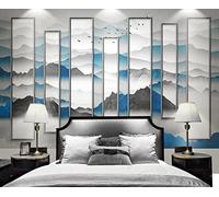 Papier Peint Panoramique Boîte Montagne Et Oiseaux D'Eau 450x300cm Papier Peint 3D Intissé Tapisserie Poster Chambre Salon Decoration Murale -MIWEI Wallpaper-ZXY-27612