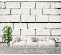 Papier Peint Panoramique Brique Papier Peint Intissé Style Rustique Poster Trompe l'oeil Mural 3D Art Décoration Murale Salon Chambre 250x175 cm 0676b