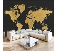 Papier Peint Panoramique Carte Du Monde 150x100 cm Poster Murale 3D Nord Et Sud Terre Tapisserie Photo Peinture Murale,Papier Peint Intissé Fresque pour Salon Chambre Toile Fond TV