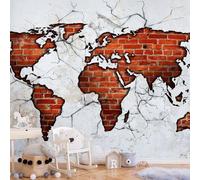 Papier Peint Panoramique Carte Du Monde 450x315 cm Papier Peint Intissé 3D Abstrait Muraux Tapisserie Photo Décoration Murale Poster Mural XXL pour Chambre Salon 2016-ABC