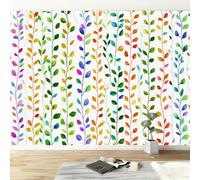 Papier Peint Panoramique Cartoon 450L x 315H cm, Photo Murale Papier Peint Plantes Arc en Ciel Feuilles Vignes - Murale Poster Tableaux pour Salon Chambre à Coucher Maison Décoration Intérieure