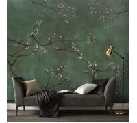 Papier peint panoramique Cerisiers japonais 300 x 280cm Vert