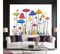 Papier Peint Panoramique Champignon De Dessin Animé Champignons Colorés Dans La Brousse 3D Moderne Papier Peint Intissé Pour Chambre Salon Bureau Personnalisé Mur Tv Décoration Murale 250 X 175 Cm