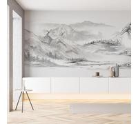 Papier Peint Panoramique Chinois Fresque Murale Intissée 300 x 210 cm 3D Effet Peinture de Paysage Photo Papier Peint Poster pour Chambre Salon Décoration Murale F1285