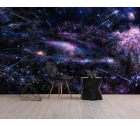 Papier Peint Panoramique Ciel Étoilé Cosmique Violet 250x175cm Papier Peint 3D Intissé Tapisserie Poster Chambre Salon Decoration Murale -MIWEI Wallpaper-ZXY-16860