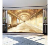 Papier Peint Panoramique couloir du palais Intissé 200 x 140 cm Or Peinture Murale Chambre Salon