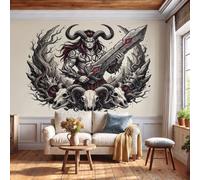 Papier Peint Panoramique Dark Fantasy 200x140cm - Décoration Murale Présentant une épée géante et un arbre mort | Tapisserie Murales Papier Peint Soie pour Chambre Salon - Poster Tableaux Photo Muraux