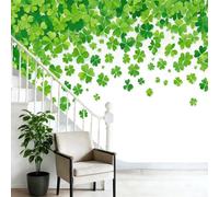 Papier Peint Panoramique Dessin Animé Plante Trèfle Vert Sauge, Poster Geant Mural, Personnalisé 3D, pour Salon Chambre d'enfants restaurant Décoration Murale 350 x 256 cm