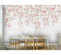 Papier Peint Panoramique Fleurs Aquarelle Fleurs Vigne 400x255cm Papier Peint 3D Intissé Tapisserie Poster Chambre Salon Decoration Murale -MIWEI Wallpaper-ZXY-05011