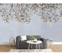 Papier Peint Panoramique Fleurs Branches Feuilles Fleurs Vigne Papier Peint 3D Tapisserie Mural Salon Chambre Décoration Murale -ZX02451-250x175cm