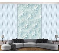Papier Peint Panoramique Fleurs Origami En Relief 350x250cm Papier Peint 3D Intissé Tapisserie Poster Chambre Salon Decoration Murale -MIWEI Wallpaper-ZXY-12786