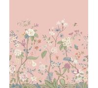 papier peint panoramique fleurs rose et multicolore 2.5 x 2.79 m - ESTAhome