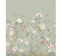 papier peint panoramique fleurs vert grisé 2.5 x 2.79 m - ESTAhome