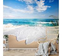 Papier Peint Panoramique Flots 400x280 cm Papier Peint Intissé 3D Océan Muraux Tapisserie Photo Décoration Murale Poster Mural XXL pour Chambre Salon 1263-ABC