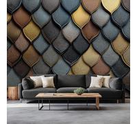 Papier Peint Panoramique Fond D’Écailles De Dragon 400 x 280 cm Poster Murale 3D, Style Gothique Tapisserie Photo Peinture Murale, Papier Peint Intissé Fresque pour Salon Chambre Toile Fond TV