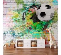 Papier Peint Panoramique Football 250x175 cm Papier Peint Intissé 3D Thème Sportif Muraux Tapisserie Photo Décoration Murale Poster Mural XXL pour Chambre Salon 2108-ABC