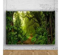 Papier Peint Panoramique Forêt 150x105 cm Papier Peint Intissé 3D Plantes Vertes Muraux Tapisserie Photo Décoration Murale Poster Mural XXL pour Chambre Salon 666-ABC