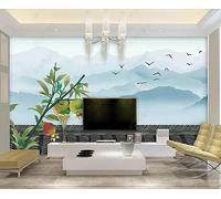 Papier Peint Panoramique Fruit Architecture Oiseau 310x250cm Papier Peint 3D Intissé Tapisserie Poster Chambre Salon Decoration Murale -MIWEI Wallpaper-ZXY-06908