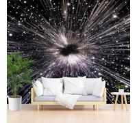 Papier Peint Panoramique Galaxie Géométrique Peinte Papier Peint Intissé Poster Mural xxl Univers Galactique Onirique Poster Geant Mural pour Salon Chambre Décoration Murale 250x175cm(L x H)