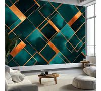 Papier Peint Panoramique Géométrie Abstraite Luxueuse, Poster Fresque Murale Minimalisme, Poster Mural pour Salon, Chambre d’Enfants ou Restaurant, 350 x 256 cm (L x H) Décoration Fresque