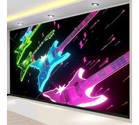 Papier Peint Panoramique Guitare Rock 250x175 cm 3D Papier Peint Intissé Musique Photo Trompe l'oeil Poster Grand Mural Salon Chambre Enfant Chambre Décoration Murale a-2427