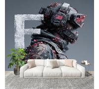 Papier Peint Panoramique Intissé 350x256 cm Gros Plan Personnage De Science-Fiction Amovible Format Personnalisé Papier Peint Photo Gris Murale Salon Chambre Chambre d'enfants Stickers muraux