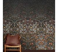 Papier peint panoramique intissé Blackthorn charcoal L.4000 x l.250cm William Morris