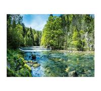 WallArena - Papier peint panoramique intissé Paysage 400x280 cm - Papier peint photo non tissé - Pour salon et chambre à coucher - Effet 3D - Avec colle - Forêt, lac, nature