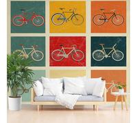 Papier Peint Panoramique Intissé Feuilles de Lotus Vintage Vieillies 500x280cm(L x H) - Revêtement Mural pour Chambre Salon - Moderne Plantes Lotus Décoration Murale Poster Mural xxl