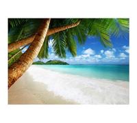 Papier Peint Panoramique Intissé Plage Mer 400x280 cm - Colle Inclus - Chambre et Salon - Moderne Papier Peint