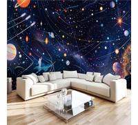 Papier Peint Panoramique Intissé Planètes Étoiles 300x210 Déco Maison