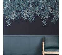Papier peint panoramique intissé Willow bough navy imprimé feuillage bleu L.4000 x l.250cm William Morris