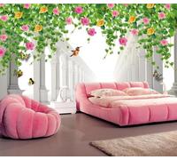 Papier Peint Panoramique Jardin D'Eau De Montagne Papier Peint 3D Tapisserie Murale Décoration Chambre Salon -songqians-05222-200cmx140cm