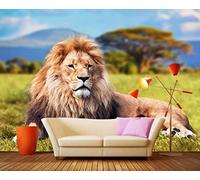 Papier Peint Panoramique La Prairie Du Lion Papier Peint 3D Tapisserie Murale Décoration Chambre Salon -songqians-16856-400cmx280cm
