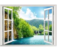 Papier Peint Panoramique Lac 400x280 cm Papier Peint Intissé 3D Paysage Naturel Muraux Tapisserie Photo Décoration Murale Poster Mural XXL pour Chambre Salon 423-ABC