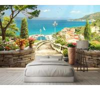 Papier Peint Panoramique Le Chemin Du Jardin 310x250cm Papier Peint 3D Intissé Tapisserie Poster Chambre Salon Decoration Murale -MIWEI Wallpaper-ZXY-44222