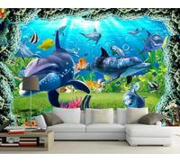 Papier Peint Panoramique Les Petits Poissons Du Monde Sous Marin 310x250cm Papier Peint 3D Intissé Tapisserie Poster Chambre Salon Decoration Murale -MIWEI Wallpaper-ZXY-32018