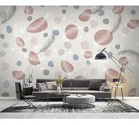 Papier Peint Panoramique Lignes Géométriques Plumes Abstraites 350x250cm Papier Peint 3D Intissé Tapisserie Poster Chambre Salon Decoration Murale -MIWEI Wallpaper-ZXY-35493