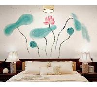 Papier Peint Panoramique Lotus Lotus Pompe Vintage Papier Peint 3D Tapisserie Murale Décoration Chambre Salon -songqians-05746-330cmx245cm