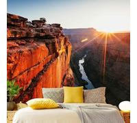 Papier Peint Panoramique Montagne 300x210 cm Papier Peint Intissé 3D Paysage Naturel Muraux Tapisserie Photo Décoration Murale Poster Mural XXL pour Chambre Salon 2285-ABC