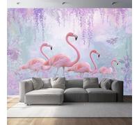 Papier Peint Panoramique Motif Flamant Rose 200 x 140 cm Décoration murale moderne, Style Rêveur décorative pour chambre salon - Papier Peint Intissé pour Enfant Chambre, Rose
