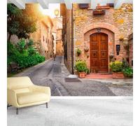 Papier Peint Panoramique Moyen-âge 150x105 cm 3D Papier Peint Intissé Vieille Scène de Rue Photo Trompe l'oeil Poster Grand Mural Salon Chambre Enfant Chambre Décoration Murale a-3465