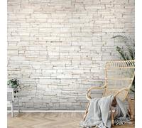 Papier Peint Panoramique Mur de Briques 200x140 cm Papier Peint Intissé 3D Mur de Pierre Muraux Tapisserie Photo Décoration Murale Poster Mural XXL pour Chambre Salon 259-ABP