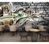 Papier Peint Panoramique Mur De Briques Vintage Street Graffiti 350x250cm Papier Peint 3D Intissé Tapisserie Poster Chambre Salon Decoration Murale -MIWEI Wallpaper-ZXY-24252