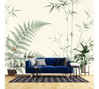 Papier Peint Panoramique Nature Bambou Aquarelle Mural Paysage Pour Salon 159 Cm X 280 Cm (L X H) Papier Peint Intissé Art Moderne Tapisserie Murale Panoramique Décoration Intérieure - Non Autoco