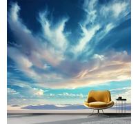 Papier Peint Panoramique Nature Nuages Du Désert 3D Intissé - 300 X 210 Cm, Artistique Grand Format, Poster Mural Décoratif Pour Salon Chambre Maison Décoration Paysage De Ciel Désertique