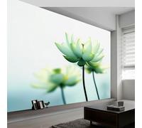 Papier Peint Panoramique Nature Photographie Fleurs, Papier Peint Intissé Style Minimaliste pour Chambre Salon Salle À Manger Décoration Murale - Fond D'Écran Photo Moderne Art Mural 400L x 280H cm